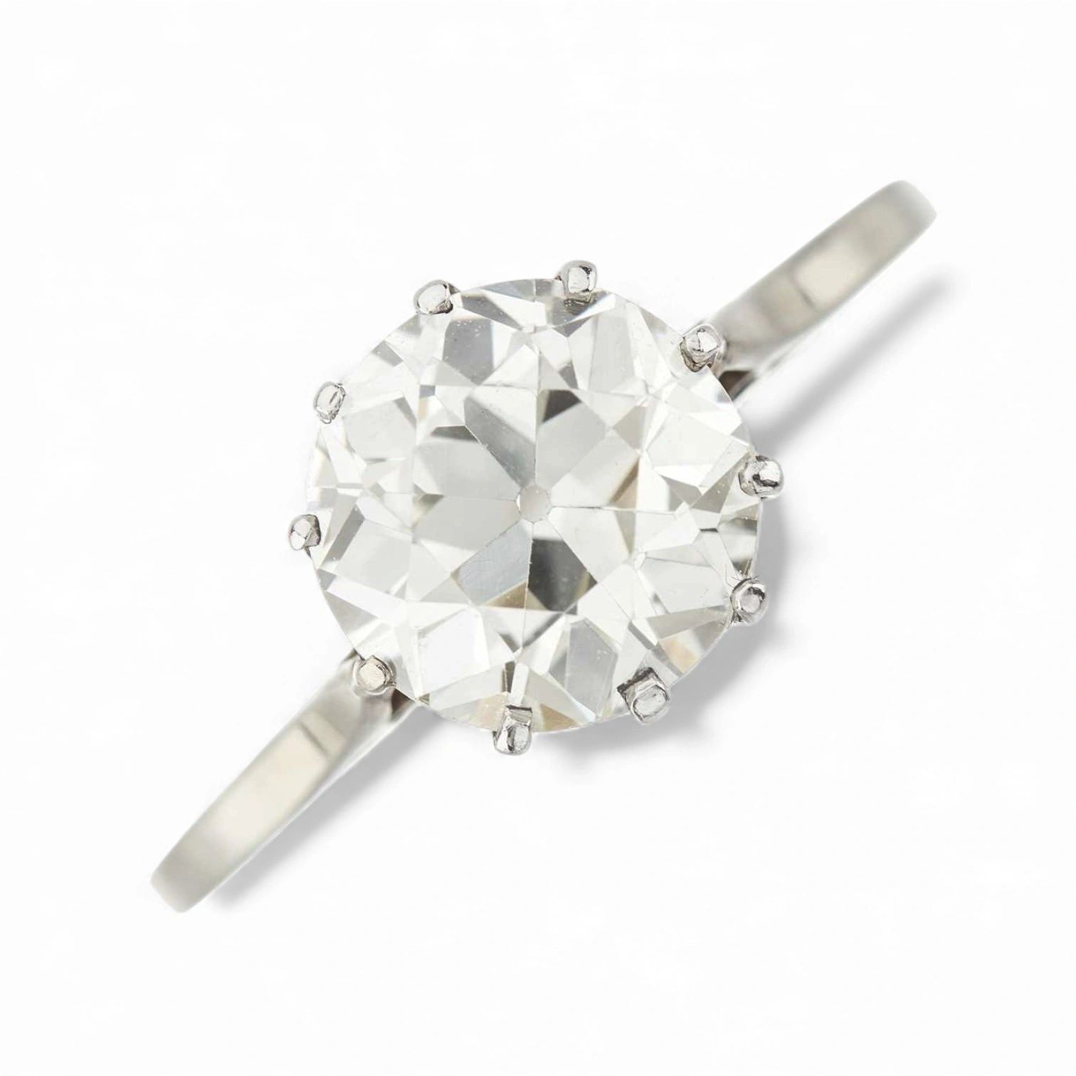 Vintage 2.25 Carat Diamond Solitaire Engagement Ring - Image 3