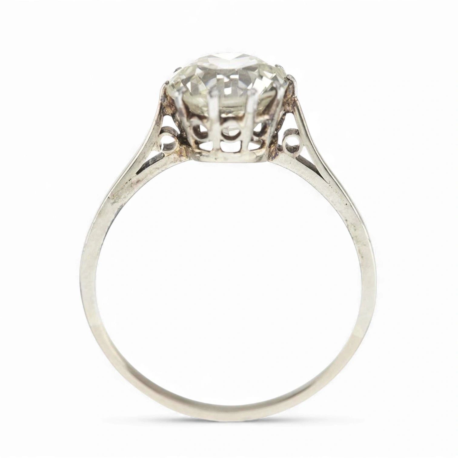Vintage 2.25 Carat Diamond Solitaire Engagement Ring - Image 4