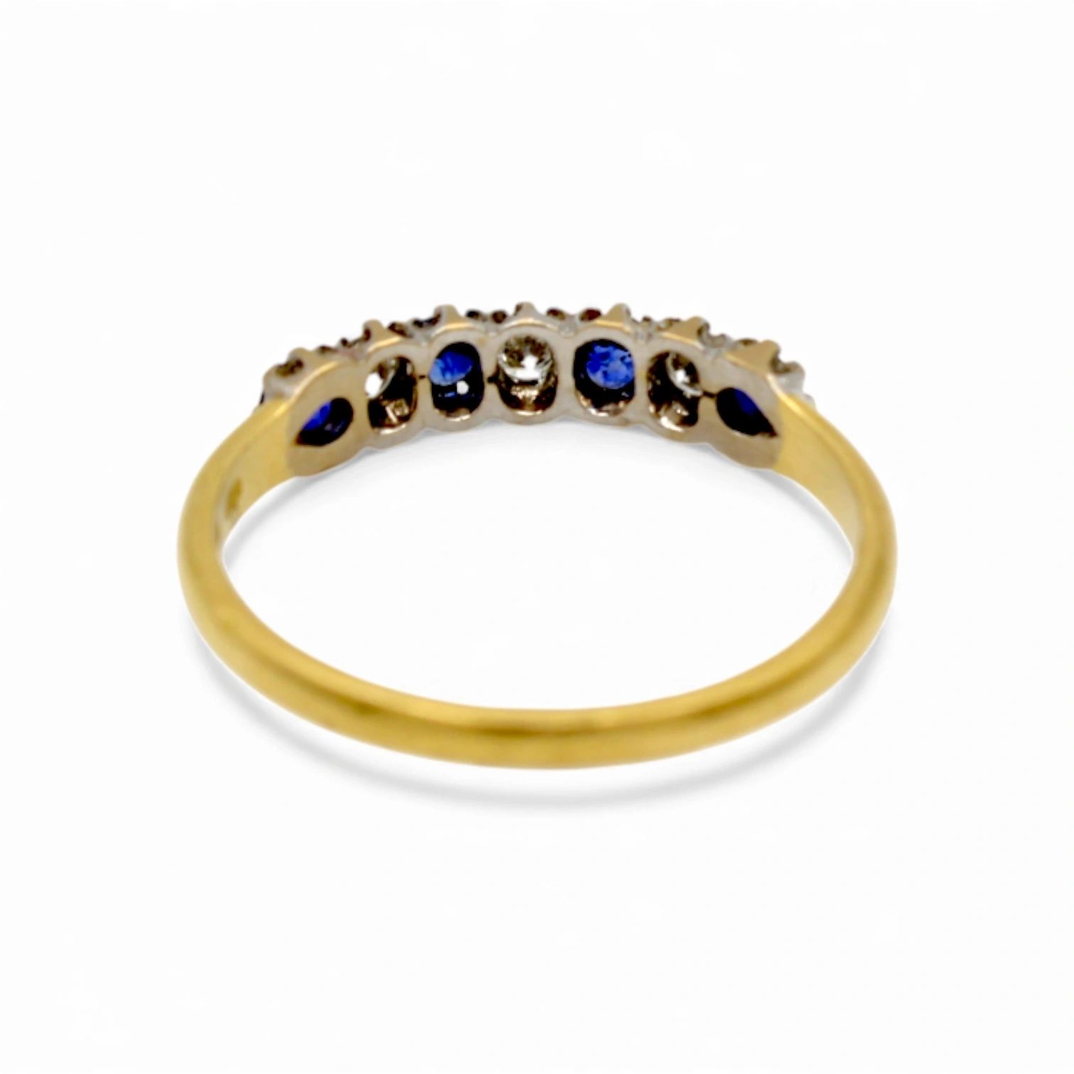 Sapphire and Diamond Half Eternity Ring - Image 2