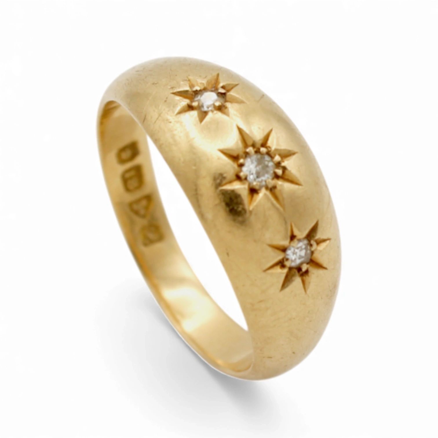 Antique Edwardian Diamond Gypsy Ring - Image 2