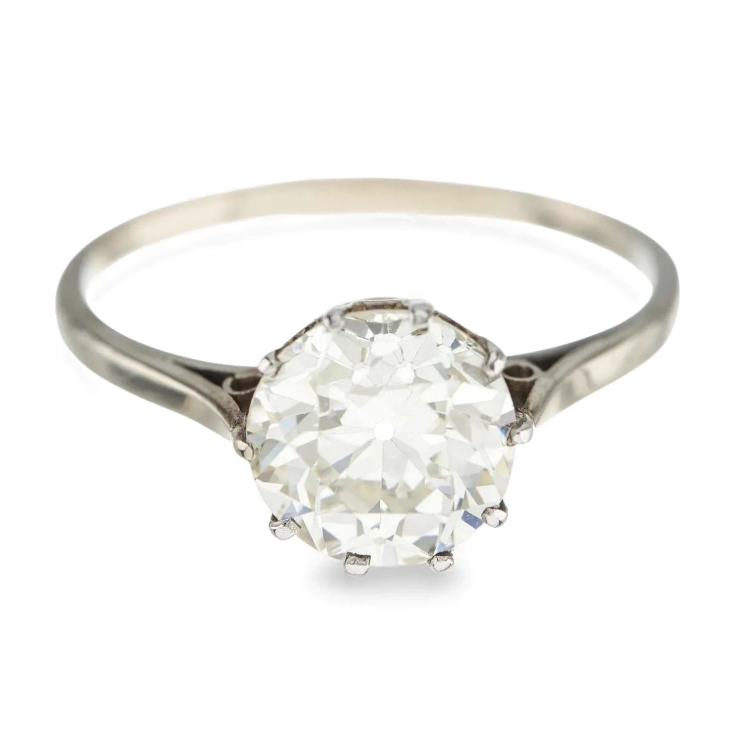 Vintage 2.25 Carat Diamond Solitaire Engagement Ring