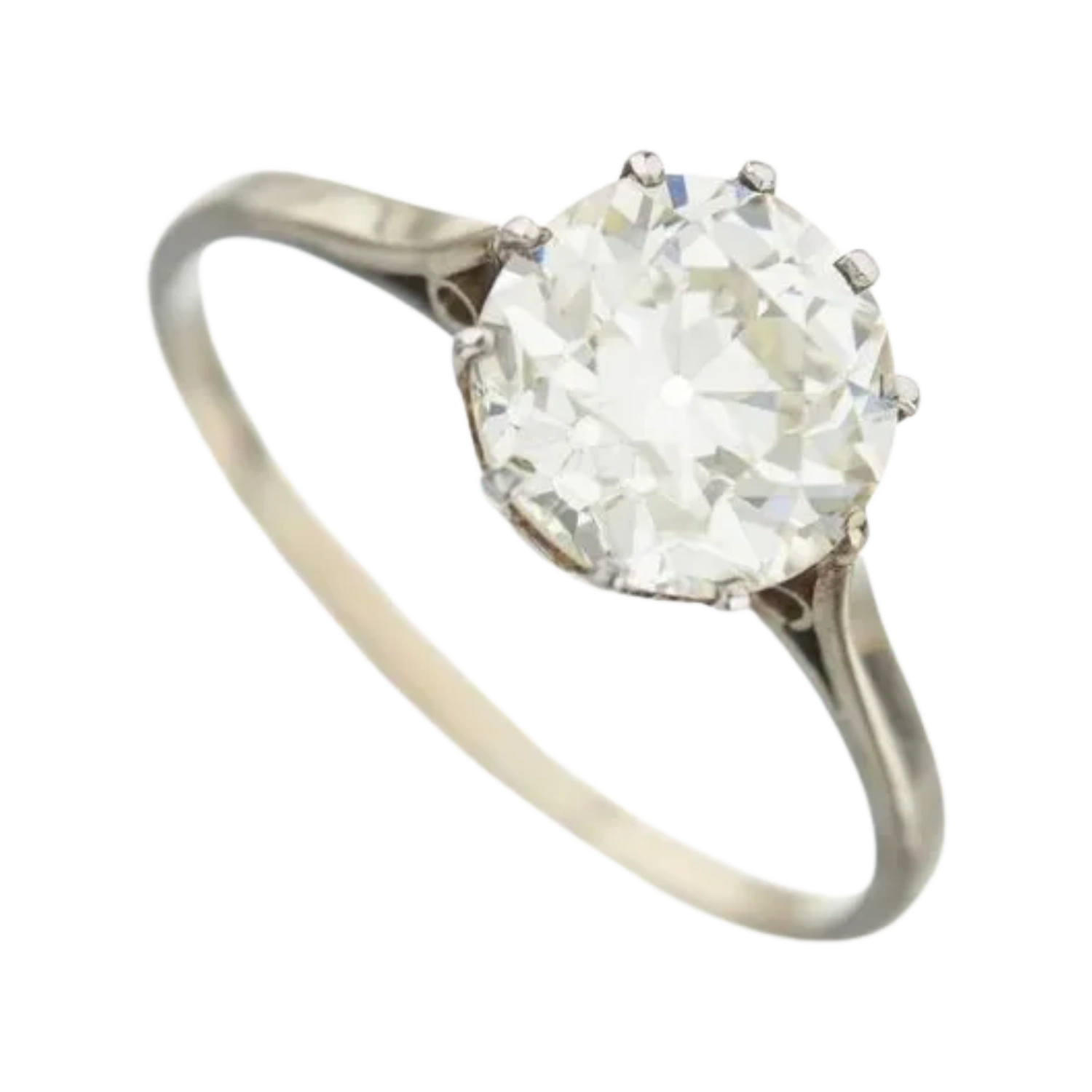Vintage 2.25 Carat Diamond Solitaire Engagement Ring - Image 5