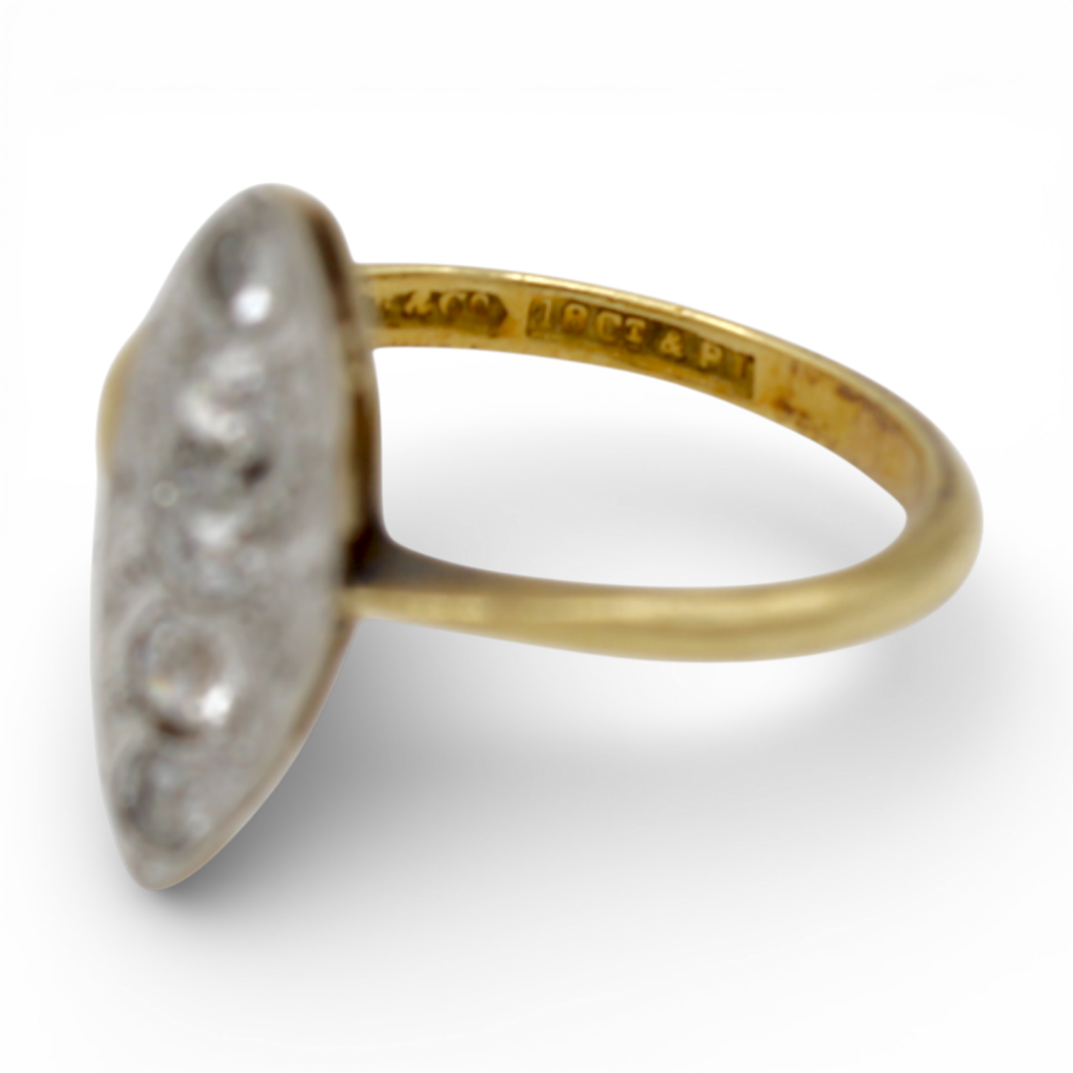 Antique Navette Diamond Ring - Image 4