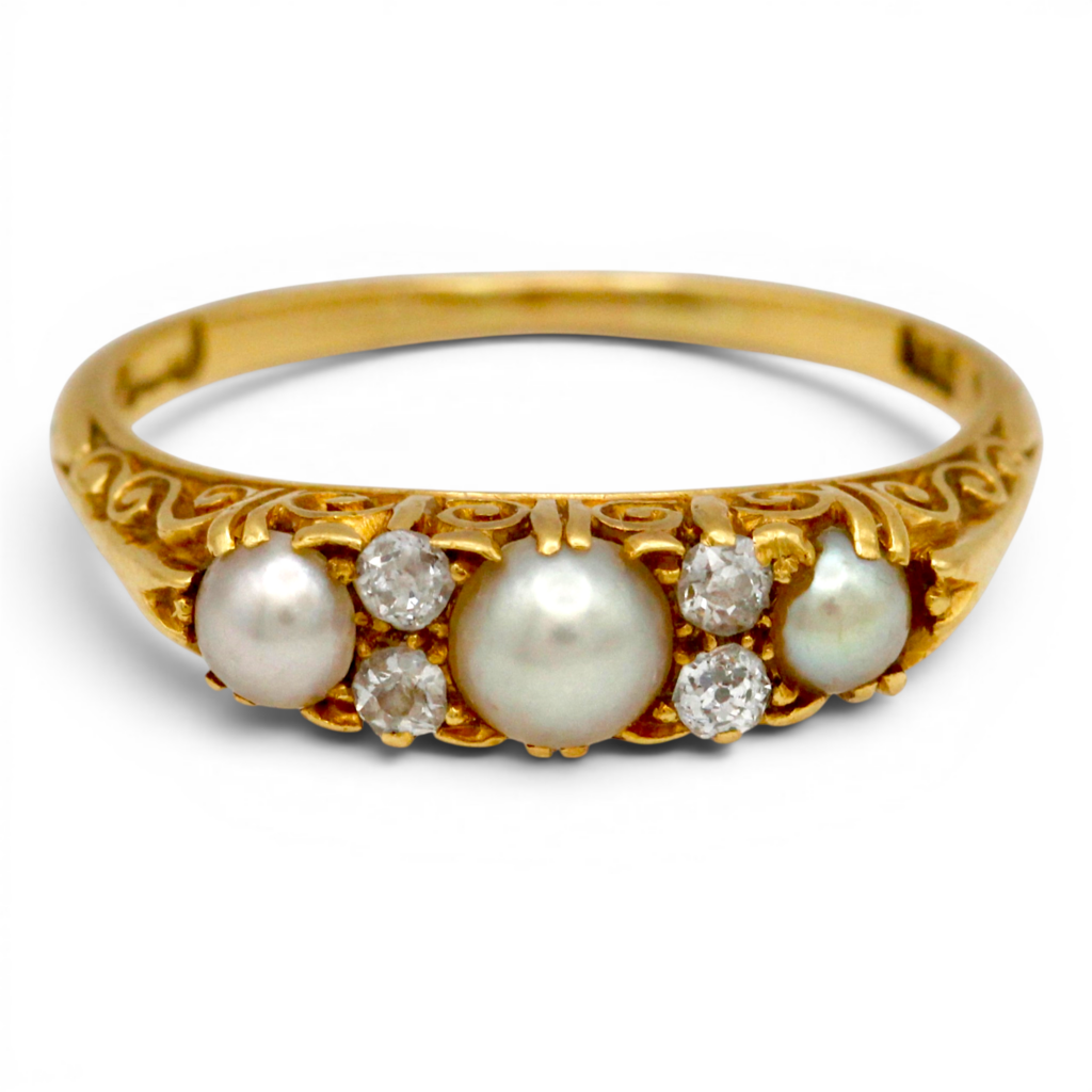 Antique Pearl and Diamond Ring