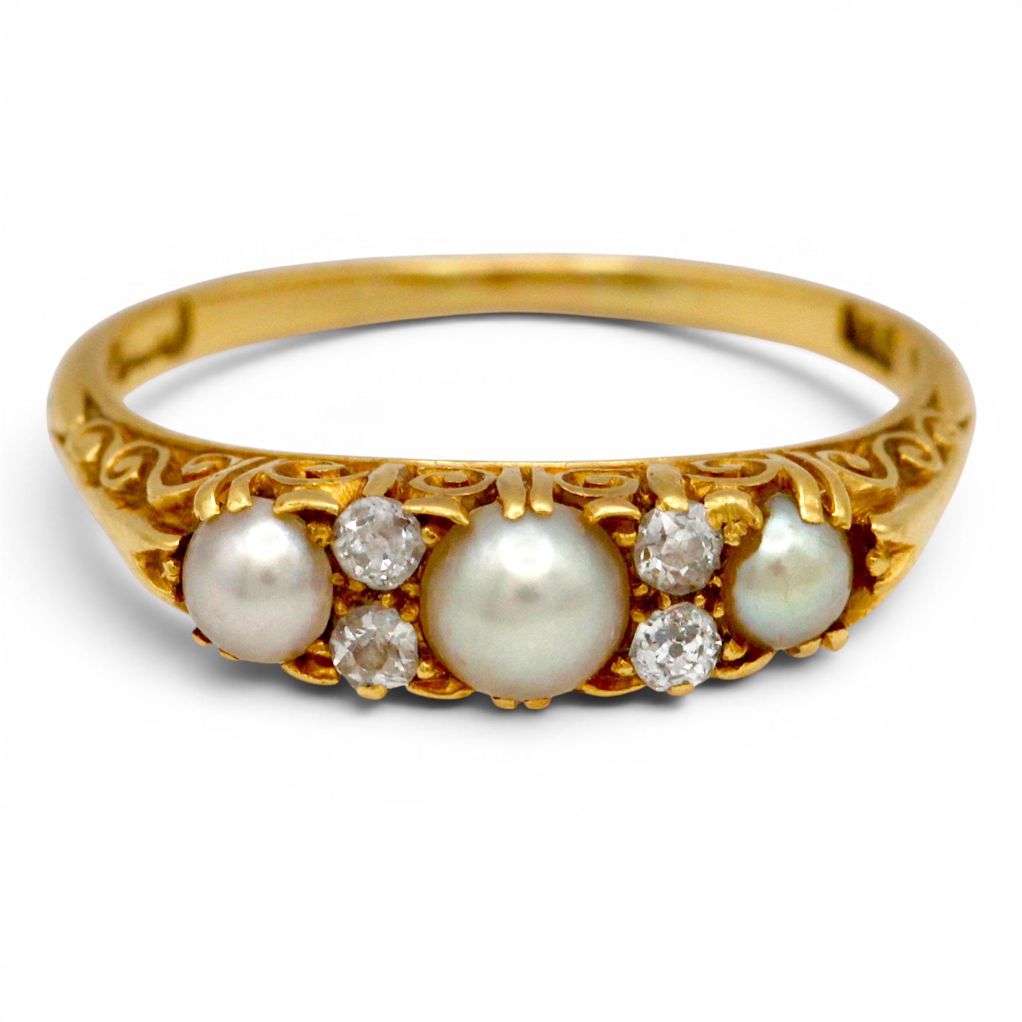 Antique Pearl and Diamond Ring