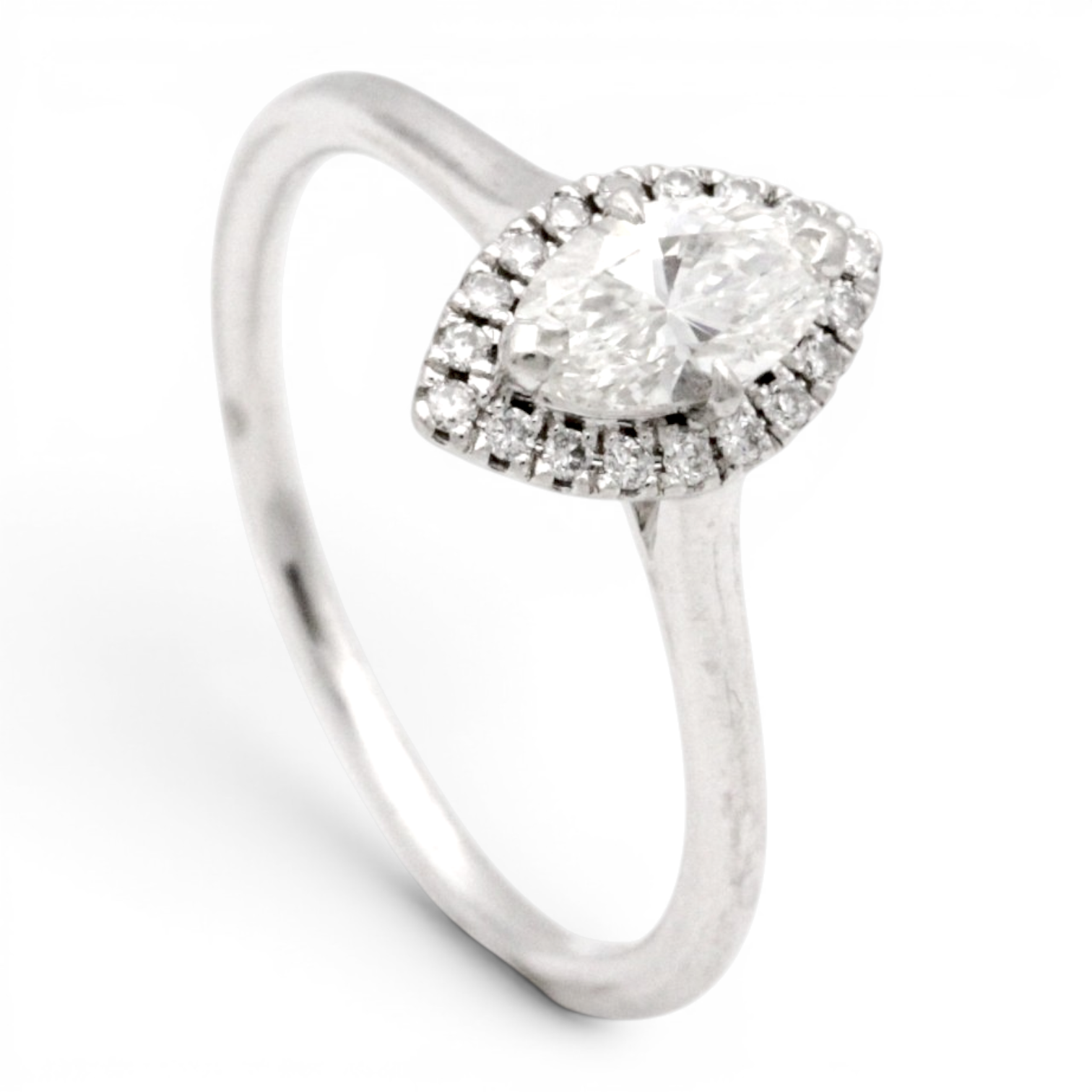 Marquise Cut Diamond Cluster Ring - Image 2