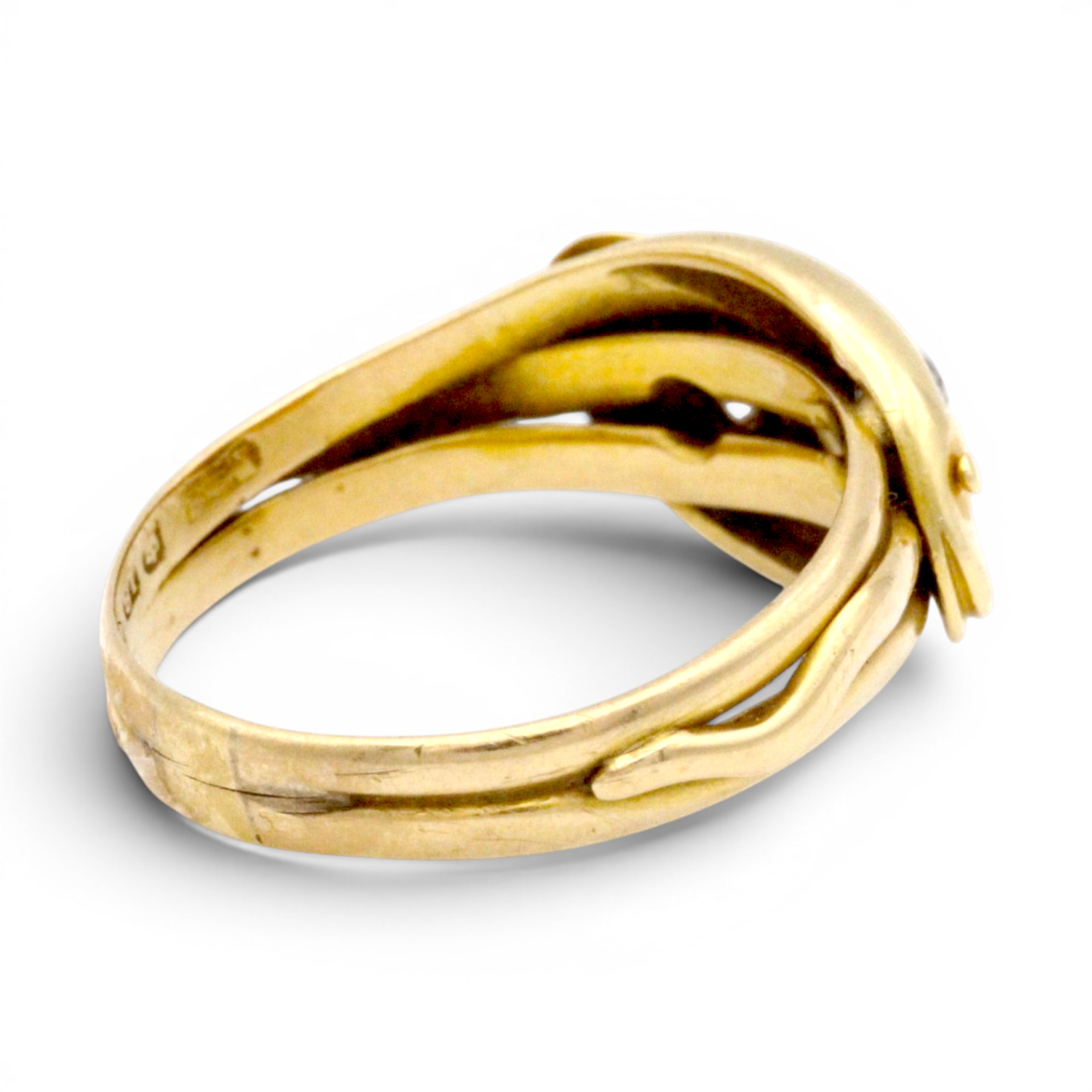 Antique Diamond Double Snake Ring - Image 2