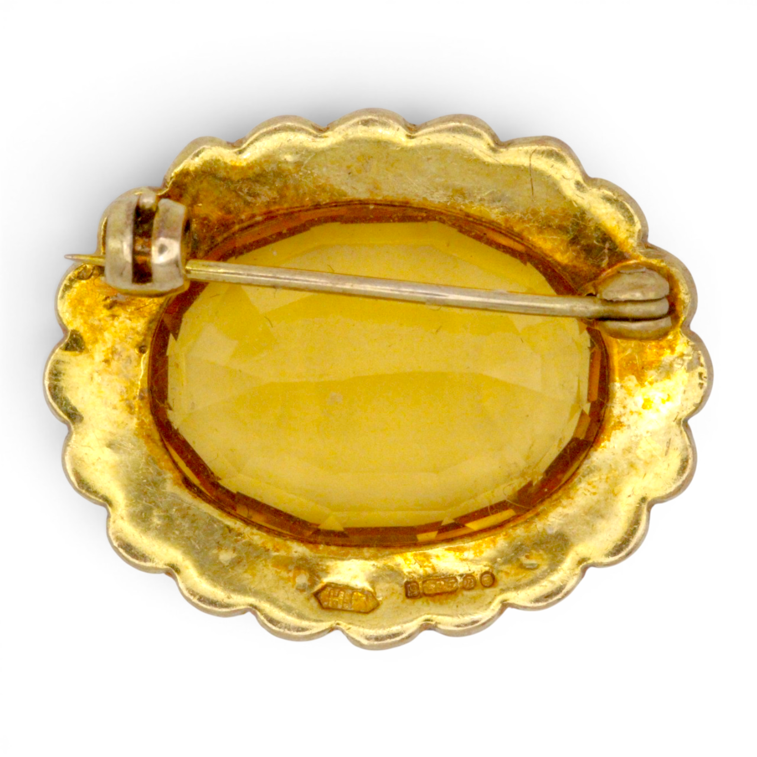 Vintage Citrine and Pearl Cluster Brooch - Image 2