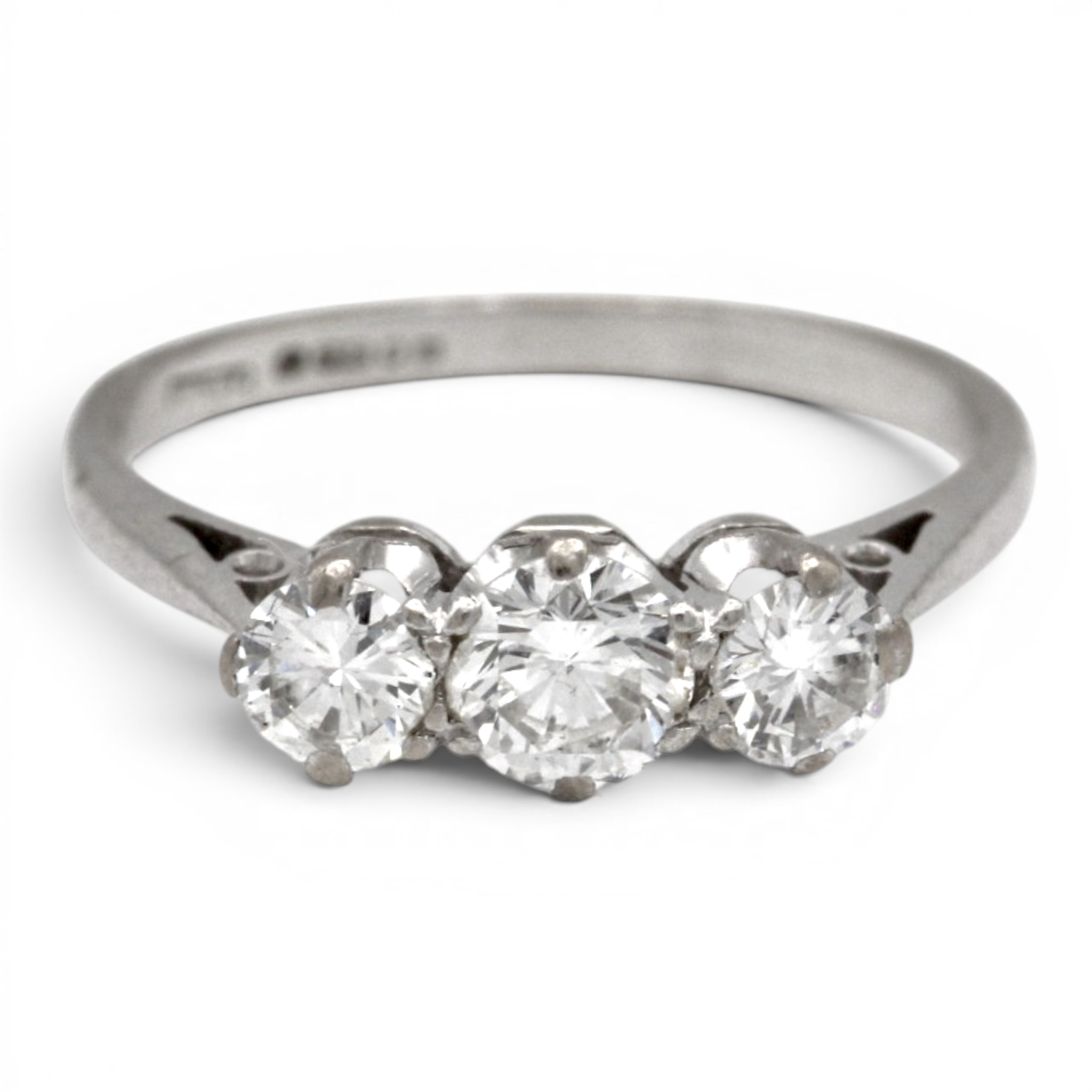 Vintage Diamond Three Stone Engagement Ring